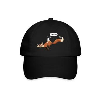Süßer Fuchs - Füchse - Hase - Hasi - Geschenk - Baseballkappe - Schwarz/Schwarz - Vorne