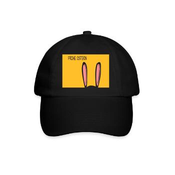 Frohe Ostern - Baseballkappe - Schwarz/Schwarz - Vorne