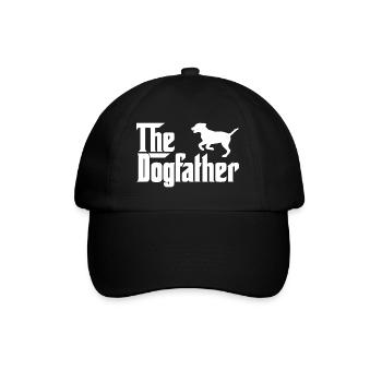 The Dogfather Hundebesitzer - Baseballkappe - Schwarz/Schwarz - Vorne