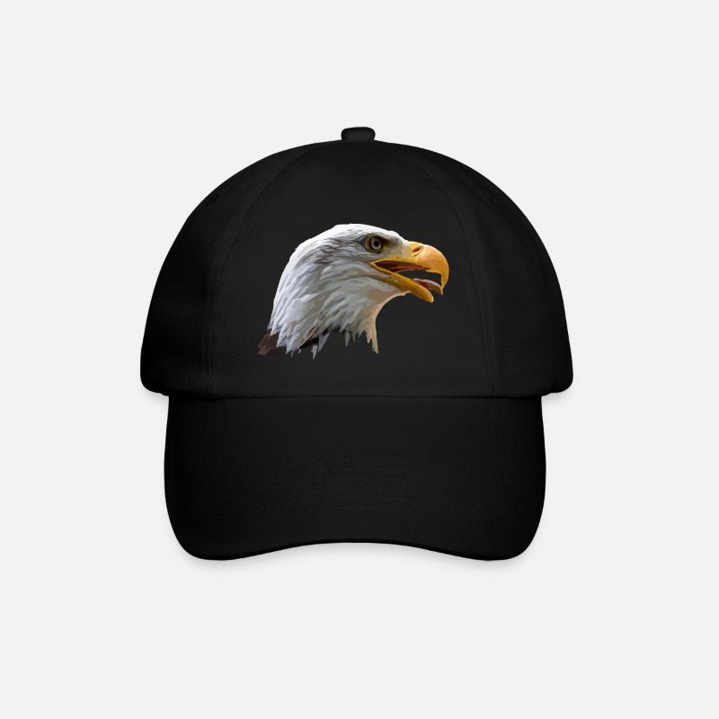 bald eagle - Baseball Cap - black/black