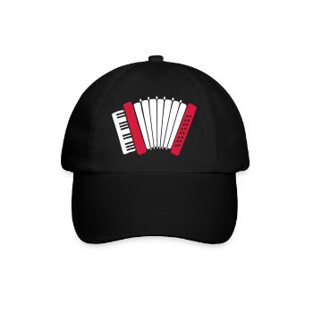 Akkordeon - Baseballkappe - Schwarz/Schwarz - Vorne