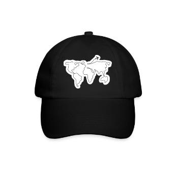 Carte du monde - Casquette classique - noir/noir - Devant