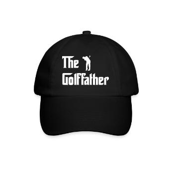 The Golffather Golfer Dad Golf Papa - Baseballkappe - Schwarz/Schwarz - Vorne