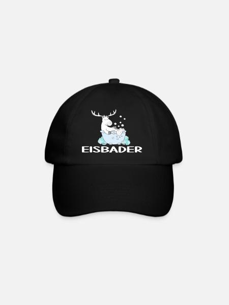 eisbader cool arktis winterbad eischwimmen arktis - Baseballkappe - Schwarz/Schwarz