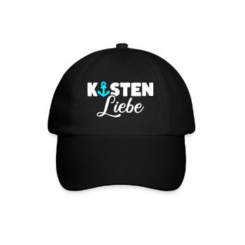 Küsten Liebe Anker Meer - Baseballkappe - Schwarz/Schwarz - Vorne