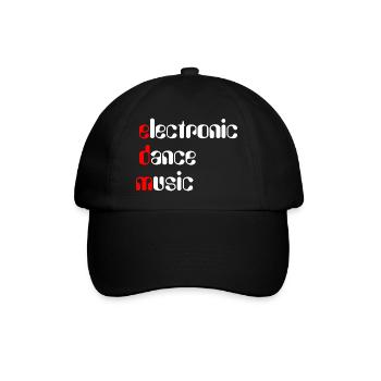 EDM Electronic Dance Music - Baseballkappe - Schwarz/Schwarz - Vorne