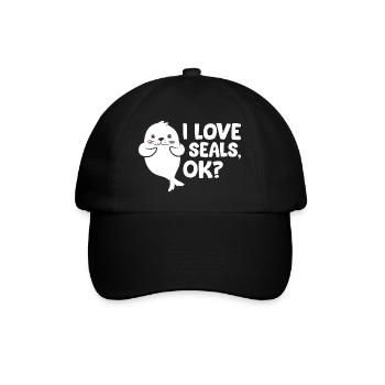 Seal - I love seals, ok? - Baseball Cap - black/black - Front