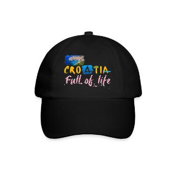 Croatie Croate Hrvatska Croatie Croates Croates Croates - Casquette classique - noir/noir - Devant