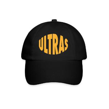 Ultras - Schriftzug - Gelb - Baseballkappe - Schwarz/Schwarz - Vorne