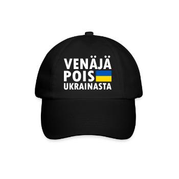 venäjä pois ukrainasta - Baseballkappe - Schwarz/Schwarz - Vorne