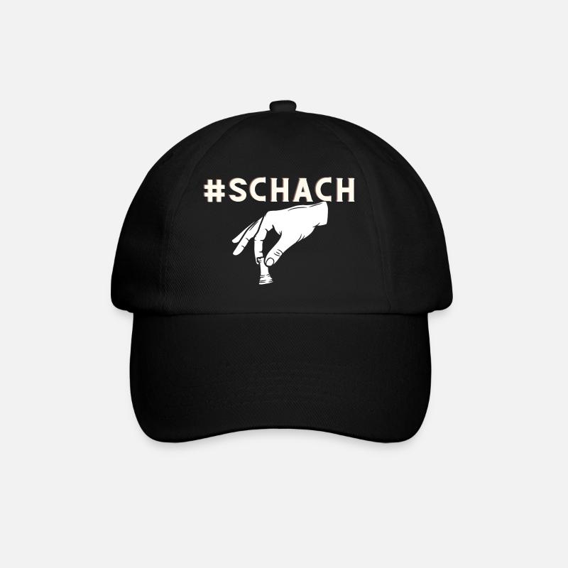 Schach - Baseballkappe - Schwarz/Schwarz
