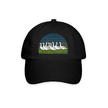 Geese - Baseball Cap - black/black - Front