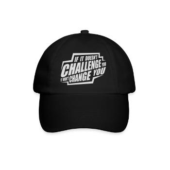 Séance d’entraînement Fitness Motivation Citation - Casquette classique - noir/noir - Devant