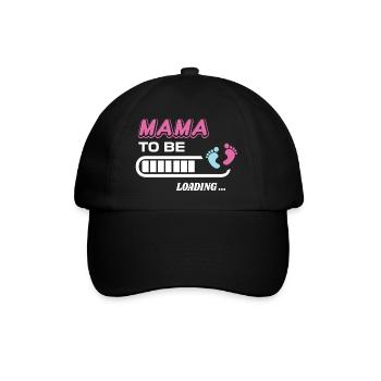 Mama to be loading birth gift - Baseball Cap - black/black - Front