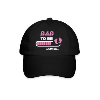 zukünftiger Vater. Warten Sie auf Geburtsgeschenk - Baseballkappe - Schwarz/Schwarz - Vorne