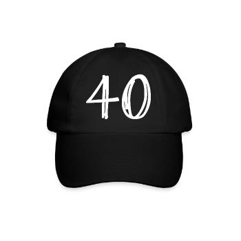 40 YEARS. 40th ANNIVERSARY. BIRTHDAY 40 YEARS. 40 - Baseball Cap - black/black - Front