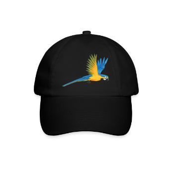 Macaw Parrot - Baseball Cap - black/black - Front
