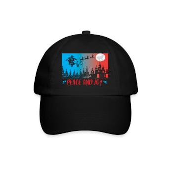 Peace and Joy - Baseballkappe - Schwarz/Schwarz - Vorne