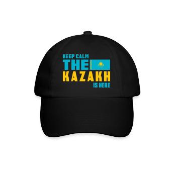 Design du drapeau Keep Calm Kazakhstan - Casquette classique - noir/noir - Devant