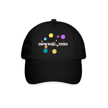 "ENFIN NOËL... YEEES" MUG - Casquette classique - noir/noir - Devant