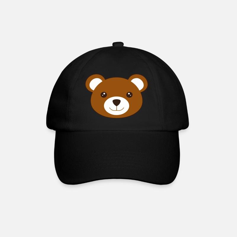 Teddybär - Baseballkappe - Schwarz/Schwarz