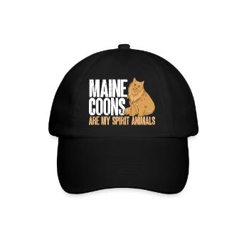 Maine Coon Chat - Casquette classique - noir/noir - Devant