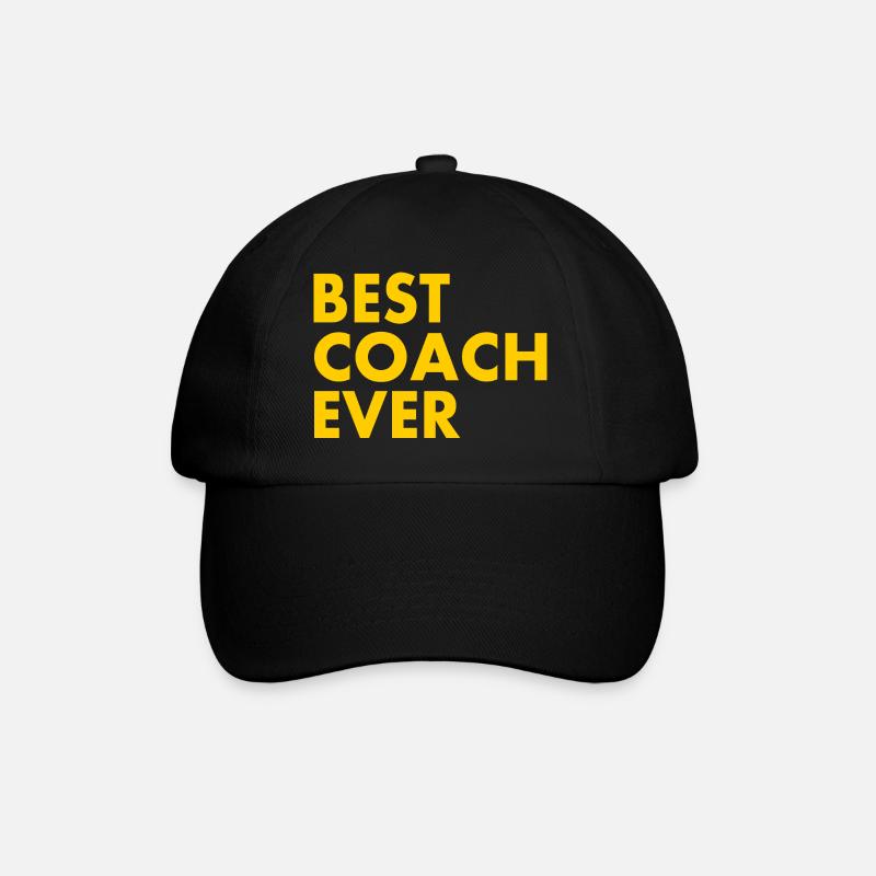 Best coach ever - Baseballkappe - Schwarz/Schwarz