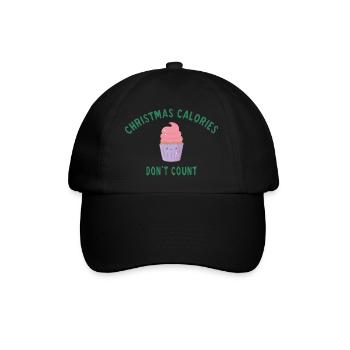 Christmas calories don't count - Casquette classique - noir/noir - Devant