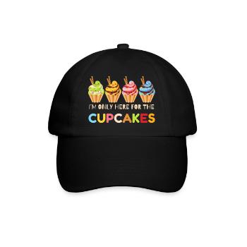 Funny Cupcakes, Cupcake Celebrations, Cupcake Gift - Baseball Cap - black/black - Front
