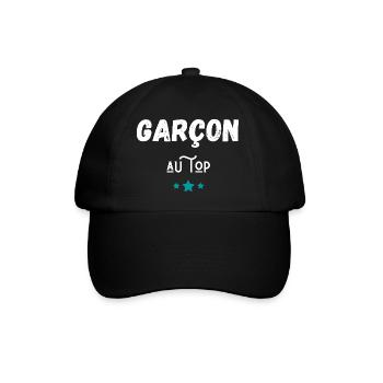 garçon au top idée cadeau - Casquette classique - noir/noir - Devant