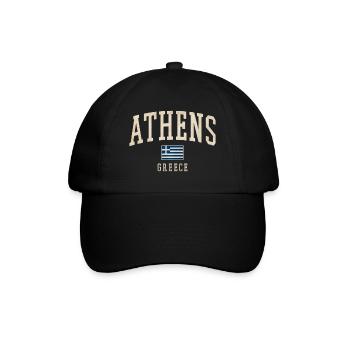 Athènes Grèce Vintage Varsity - Casquette classique - noir/noir - Devant