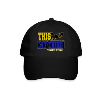 Saint-Valentin Black Kitten Funny Cat Face Tshirts - Casquette classique - noir/noir - Devant