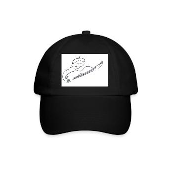 Guitar man - Baseballkappe - Schwarz/Schwarz - Vorne
