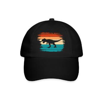 T Rex Dino Dinosaur - Baseball Cap - black/black - Front