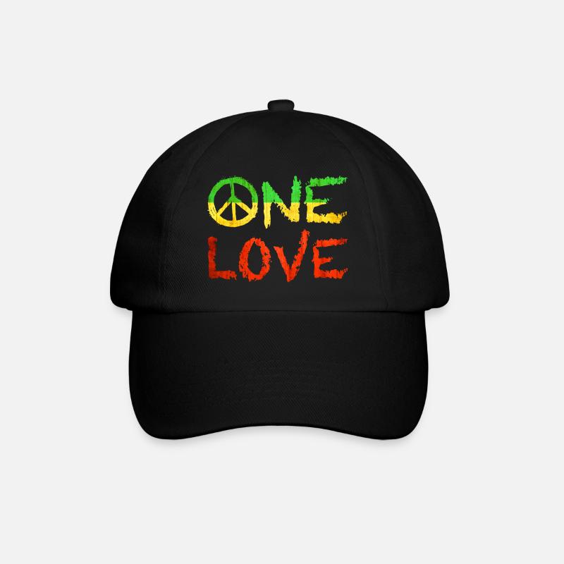 One Love - Baseballkappe - Schwarz/Schwarz
