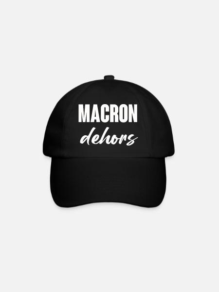Macron dehors - Casquette classique - noir/noir