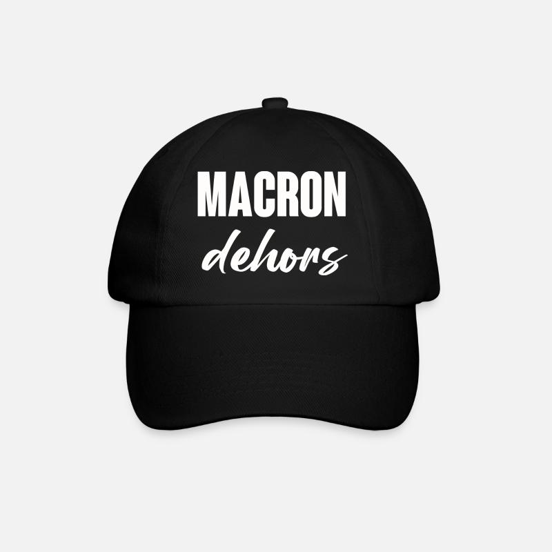 Macron dehors - Casquette classique - noir/noir