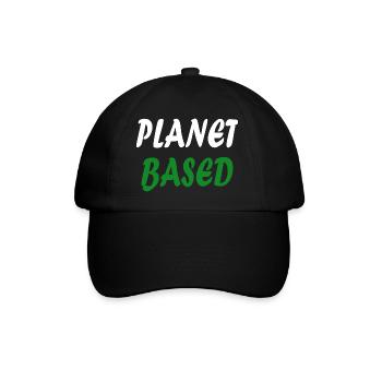 Planet based vegan - Baseballkappe - Schwarz/Schwarz - Vorne