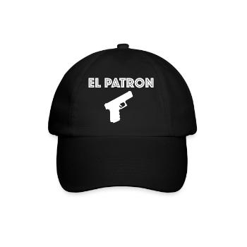 El Patron! Mafia Pablo Escobar Funny Sayings Fun - Baseball Cap - black/black - Front