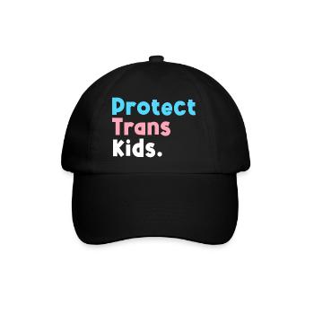 LGBT-Unterstützung Schutz für Trans-Kinder LGBT-Stolz - Baseballkappe - Schwarz/Schwarz - Vorne