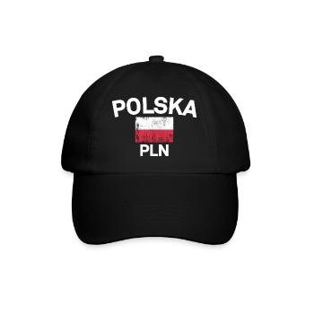 Drapeau Polska Emblème PLN - Casquette classique - noir/noir - Devant