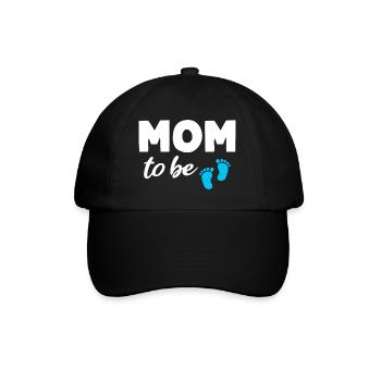 Mom to be Boy Mom Pregnancy Mom - Baseball Cap - black/black - Front