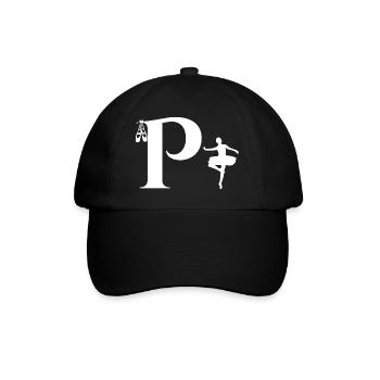 Letter p ballerina - Baseball Cap - black/black - Front