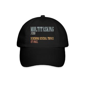 Vintage Multitasking Definition A Clumsy Person - Baseball Cap - black/black - Front