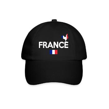 Coq Tricolore Illustration pour Passionnés - Casquette classique - noir/noir - Devant