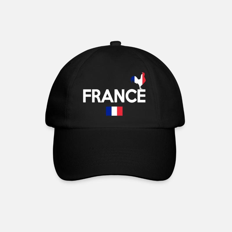 Coq Tricolore Illustration pour Passionnés - Casquette classique - noir/noir