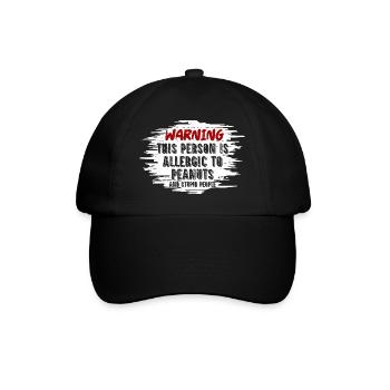 Cette personne est allergique aux arachides Allergique aux noix A - Casquette classique - noir/noir - Devant