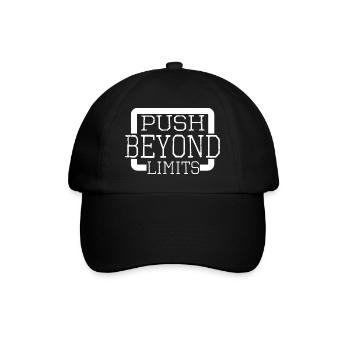 Quote Muscle Gym Statement Mental Endurance - Baseball Cap - black/black - Front