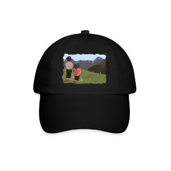 Biesler mit Aussicht - Baseballkappe - Schwarz/Schwarz - Vorne