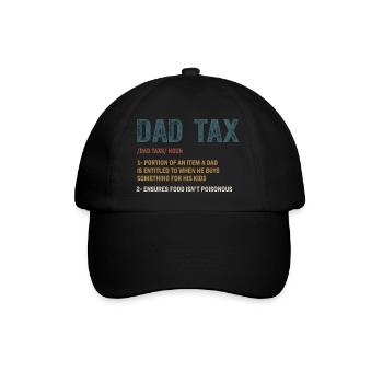 Vintage Dad Tax Definition Men Funny Father's Day - Baseball Cap - black/black - Front